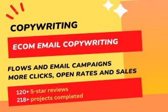 do ecommerce email copywriting that generates sales