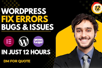 fix wordpress problem, wordpress debugging, woocommerce bug, elementor bug