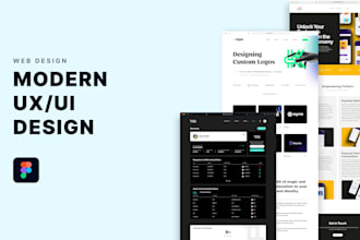 design modern UX UI for website and landing page in figma