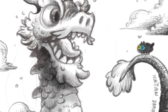sketch pencil style digital art