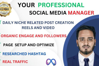 be your business social media marketing manager and content creator