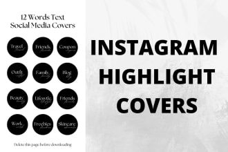 design instagram highlight story icons cover