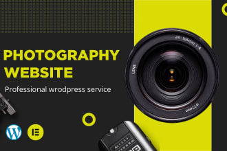 do professional photography website design using wordpress