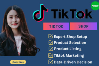 setup, manage tiktok shop, marketing, and brand scaling on tik tok