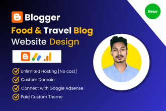 design food travel blog website connected with adsense