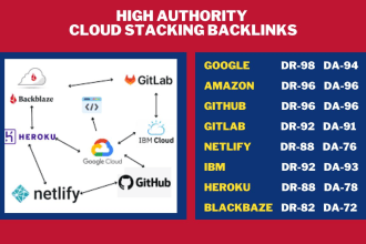 make seo cloud stacking high quality da dofollow backlinks for websites