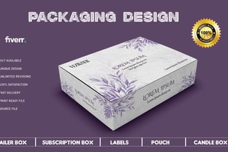 design attractive packaging box, mailer box, subscription box within 12 hrs