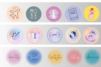 design instagram story highlight icons covers in 24h