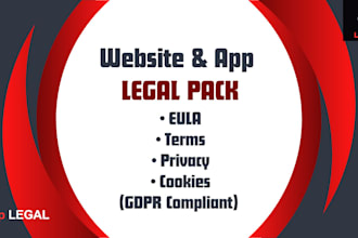 create eula, privacy and cookie policy for app or website