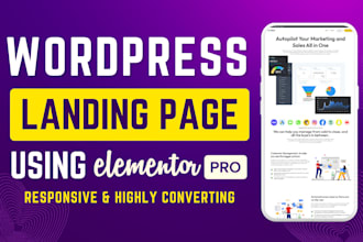 do wordpress landing page design or one page website design