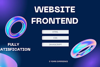 develop websites using HTML, CSS and javascript
