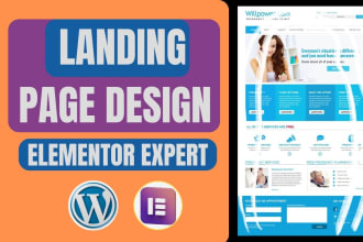 create elementor landing page design
