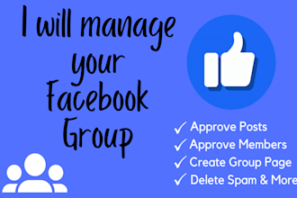 setup, manage and be your facebook group page moderator