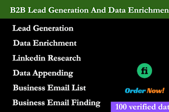 do b2b lead generation, data enrichment, appending, and business leads