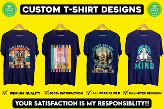 create custom vintage retro or outdoor t shirt design