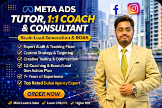 be your tutor for meta ads, facebook ads coach, meta ads consultant