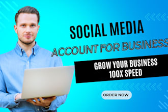 create all social media account, business pages and setup