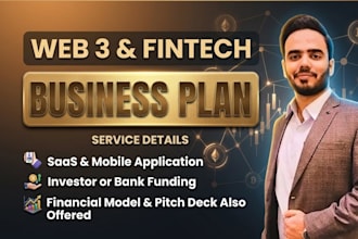 prepare fintech, saas and web 3 business plan or pitch deck
