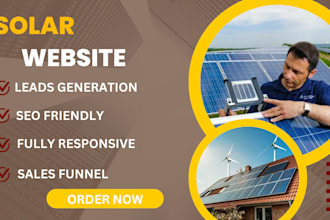 create solar landing page solar website sales funnel to generate leads