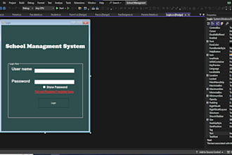 develop desktop application with integration of sql server
