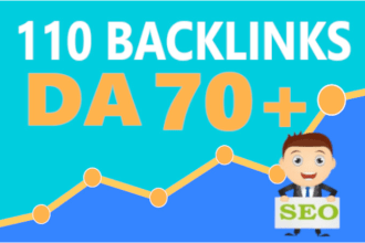 do 110 link building da 70 up to increase domain authority