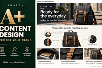 do amazon ebc design, amazon a plus content and product description