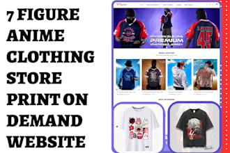 design shopify clothing store fashion website shopify printful print on demand