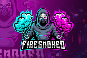 design aggressive esport logo for youtube, twitch other platforms