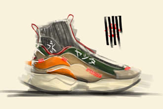 design and render your sneaker or footwear concept