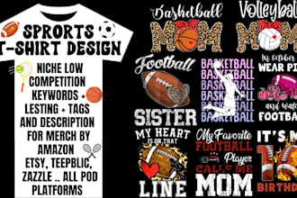 create a trendy unique sports t shirt design for sport lover