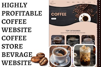 design private label coffee shopify store beverage tea website coffee website