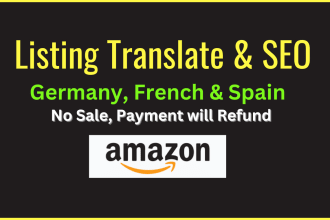 translate and SEO amazon listing in germany, french, spain