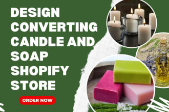 design candle and soap store oil candle  soap dropshipping shopify store website