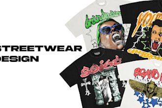 csutom urban streetwear tshirt graphic design