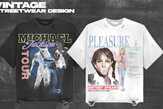 design vintage streetwear tshirt merch