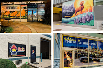 create amazing storefront, window graphics and shopfront wrap design