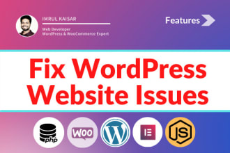 fix wordpress issues, fix wordpress website