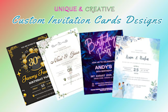 design a luxury wedding invitation and elegant party invite