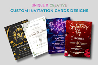 design invitation cards for your birthday, wedding, greeting, party