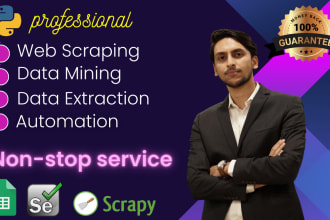 do web scraping, parse emails and mine data