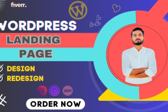 design and revamp wordpress landing page using divi or elementor pro
