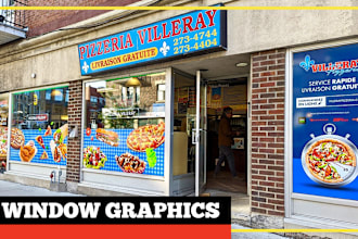 make outstanding window graphics, storefront, and shopfront wrap design