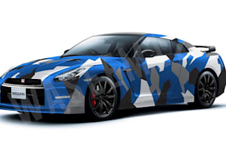 make creative racing car wrap, vinyl wrap, and vehicle wrap design