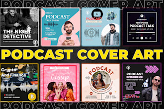 design podcast cover art, podcast logo, podcast cover design