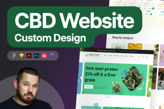 do cbd, hemp, medical or cannabis ecommerce figma website design