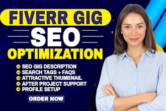 create optimize fiverr gig description, fiverr profile seo, fiverr gig image