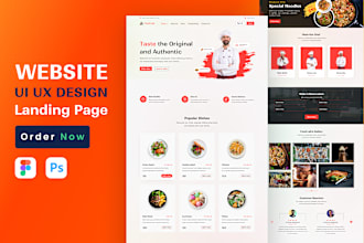 do website landing page, ui ux design in figma