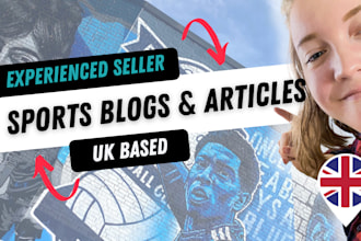 write articles and blogs on sports topics