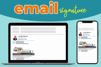 create moving services static or animated email signature HTML