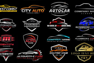 design auto dealership,car, automobile repairing and workshop logo